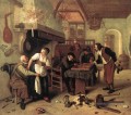 In The Tavern Néerlandais Genre peintre Jan Steen